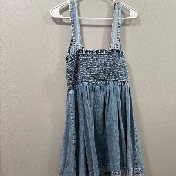 American eagle corset Denim Blue Women's mini Dress L new with tags - Picture 4 of 5